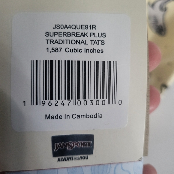 NWT jansport backpack TRADITIONAL TATS style - Picture 2 of 13